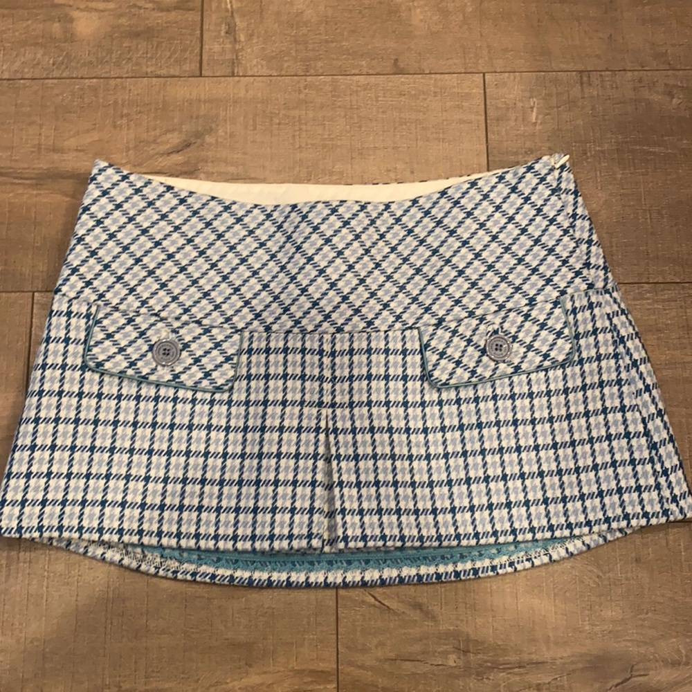 Abercrombie & Fitch mini blue plaid skirt